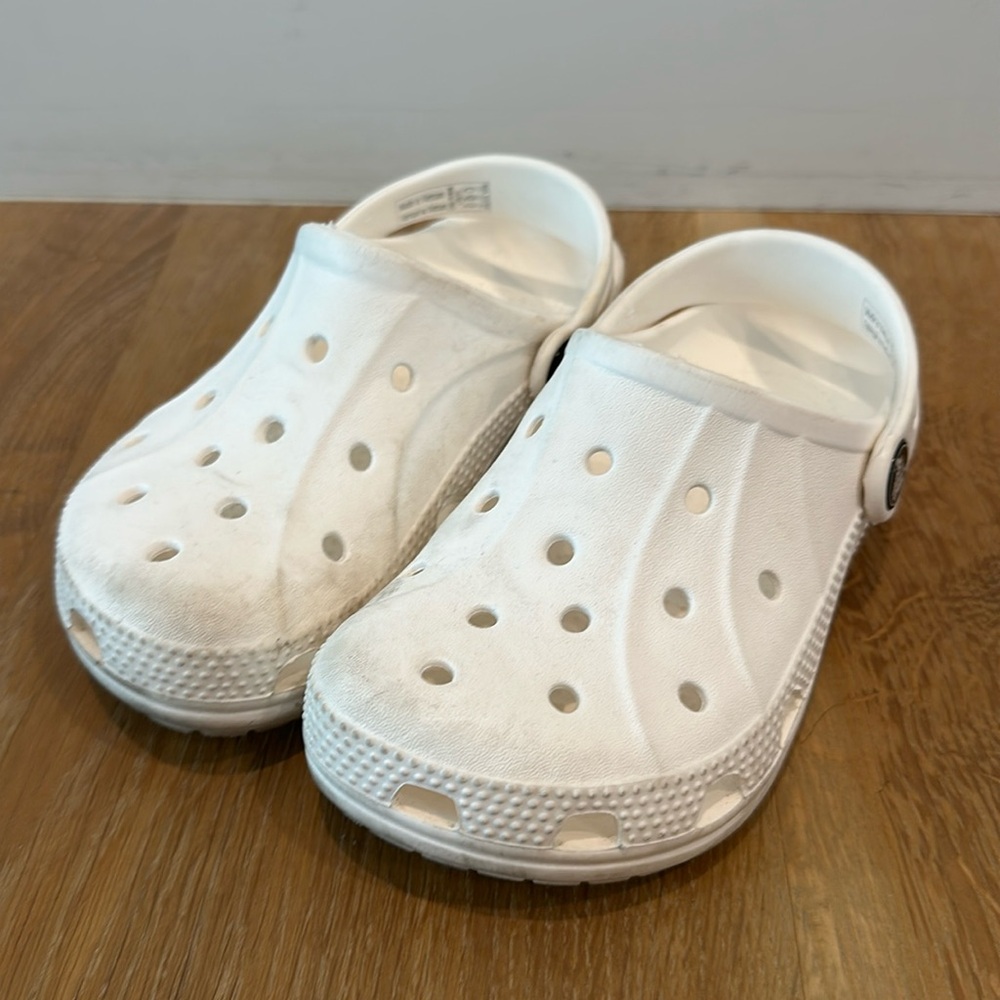 White kids crocs